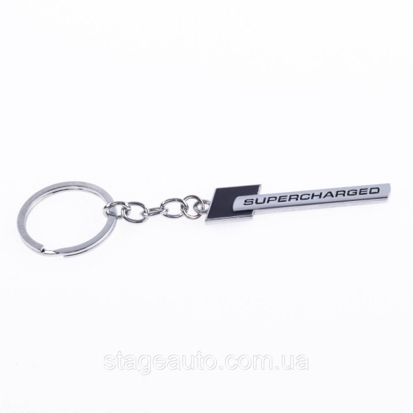 Supercharged Keychain for Audi Car Keys Audi Chrome Black Metal