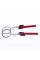 Supercharged Keychain for Audi Car Keys Red Black Metal