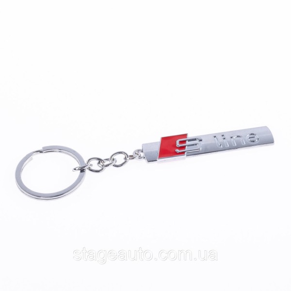 S-line keychain for Audi car keys Audi chrome red metal