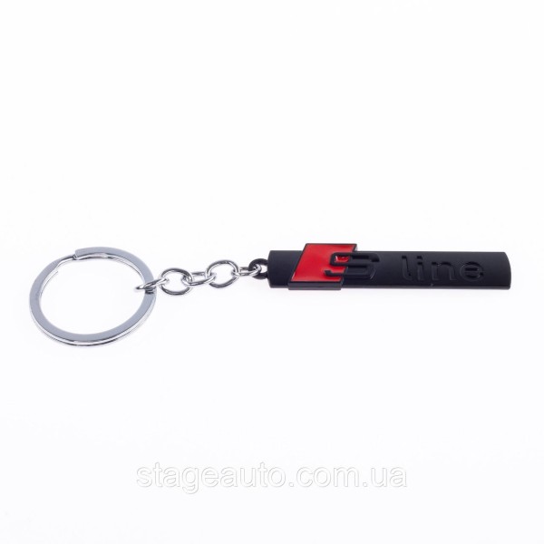 S-line keychain for Audi car keys Audi black red metal