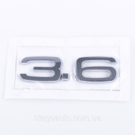 Шильдик на багажник напис на багажник Audi, Audi 3.6, A3, A4, A5, A6, A7, A8, Q3, Q5, Q7
