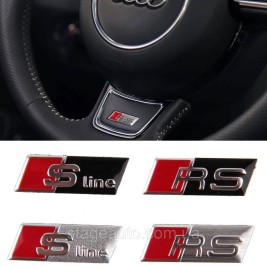 Emblem, badge, sticker for steering wheel AUDI RS Audi RS