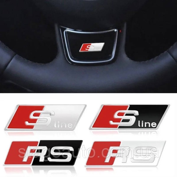 Эмблема, значок, наклейка в руль AUDI RS Ауди РС