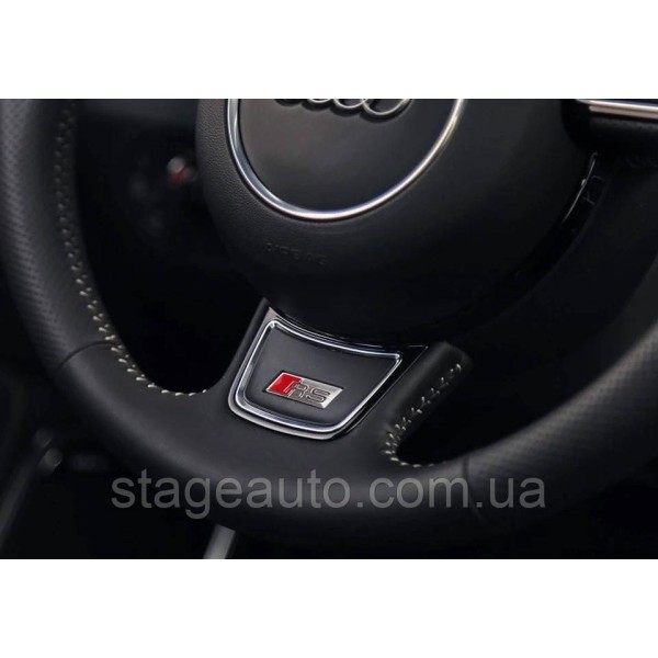 Эмблема, значок, наклейка в руль AUDI RS Ауди РС
