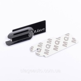 Emblem, badge, sticker AUDI S-line Audi Chrome black