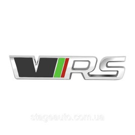 VRS emblem nameplate for Skoda trunk lid Skoda sticker VRS chrome + black