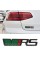 VRS emblem nameplate for Skoda trunk lid Skoda sticker VRS chrome + green