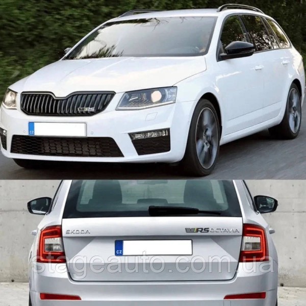 VRS emblem for Skoda radiator grille chrome + black
