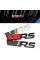 VRS emblem on Skoda radiator grille chrome + red
