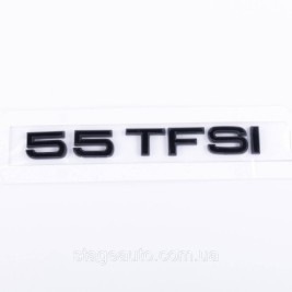 Emblem rear sticker on the trunk lid 55 TFSI Audi Audi Black gloss 182x22 mm