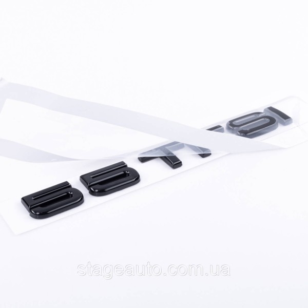 Emblem rear sticker on the trunk lid 55 TFSI Audi Audi Black gloss 182x22 mm