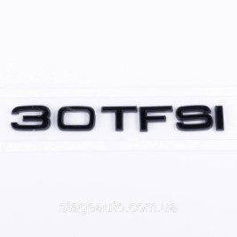 Емблема задня наклейка на кришку багажника 30 TFSI Audi Ауді Чорний глянець 182x22 mm