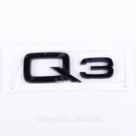 Emblem sticker Q3 Audi Audi Black on the trunk lid