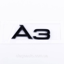 A3 Audi Black Emblem Sticker for Trunk Lid