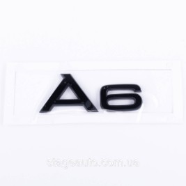 Emblem sticker A6 Audi Audi Black on the trunk lid