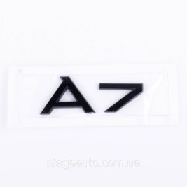 Emblem sticker A7 Audi Audi Black on the trunk lid