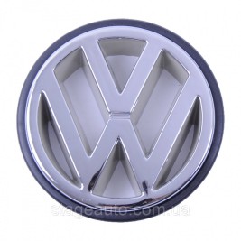 Передня емблема Volkswagen Фольцваген 106 мм у решітку VW Transporter T4, Хром 3A0853600X