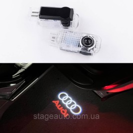 Projector logo illumination for doors with Audi logo Audi + Inscription A3 A4 A5 A6 A7 A8 Q7 Q5 Q3