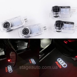 Projector logo illumination for doors with Audi logo Audi + Inscription A3 A4 A5 A6 A7 A8 Q7 Q5 Q3