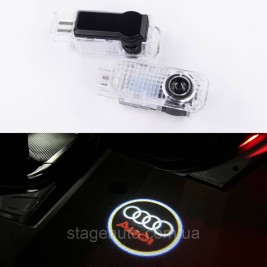 Projector logo illumination for doors with Audi logo Audi + Inscription A3 A4 A5 A6 A7 A8 Q7 Q5 Q3