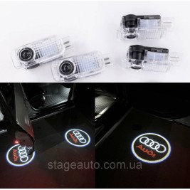 Projector logo illumination for doors with Audi logo Audi + Inscription A3 A4 A5 A6 A7 A8 Q7 Q5 Q3