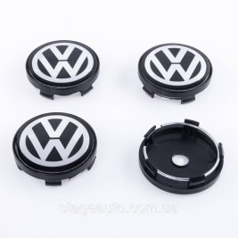 Ковпачки заглушки на литі диски VW Фольцваген Volkswagen 60 мм Чорні