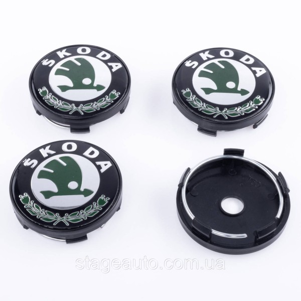 Caps plugs for alloy wheels Skoda Skoda 60 mm Black