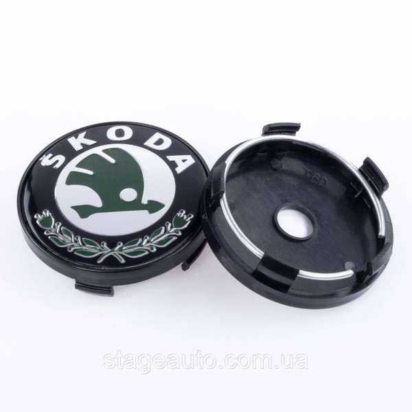Caps plugs for alloy wheels Skoda Skoda 60 mm Black