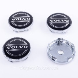 Ковпачки заглушки на литі диски Volvo Вольво 60 мм Чорні