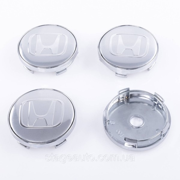 Caps plugs for alloy wheels Honda Honda 60 mm Gray Chrome
