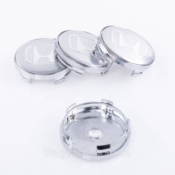 Caps plugs for alloy wheels Honda Honda 60 mm Gray Chrome