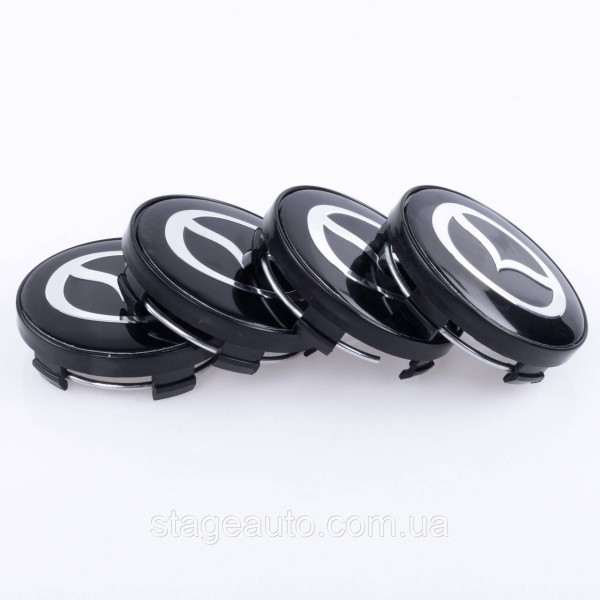 Caps plugs for alloy wheels Mazda Mazda 60 mm Black