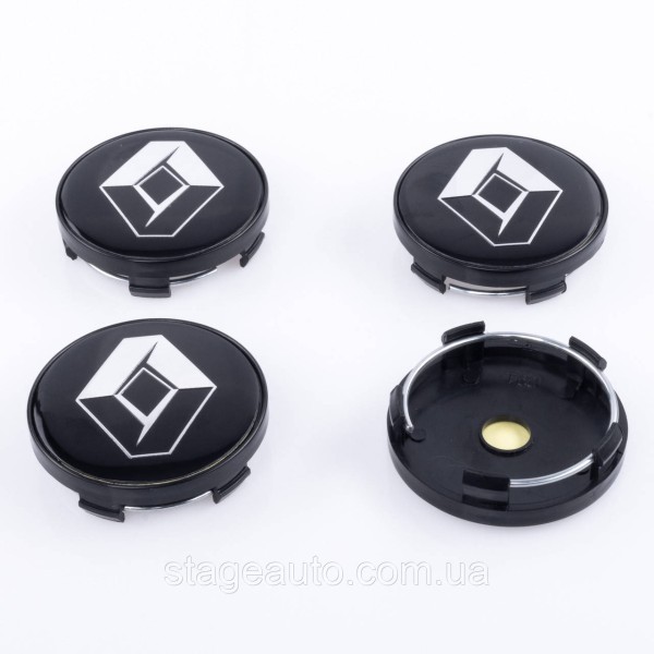 Caps plugs for alloy wheels Renault Renault 60 mm Black