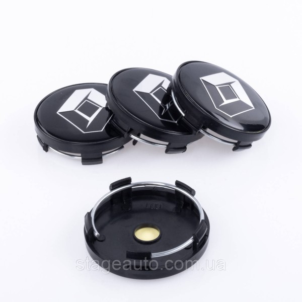 Caps plugs for alloy wheels Renault Renault 60 mm Black