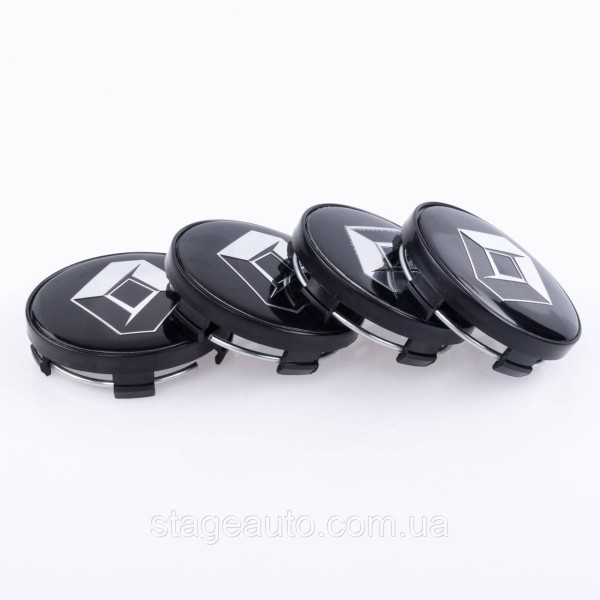 Caps plugs for alloy wheels Renault Renault 60 mm Black