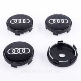 Caps plugs for alloy wheels Audi 60 mm black