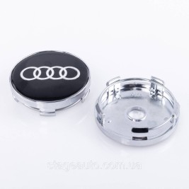 Ковпачки заглушки на литі диски Audi Ауді 60 мм чорні