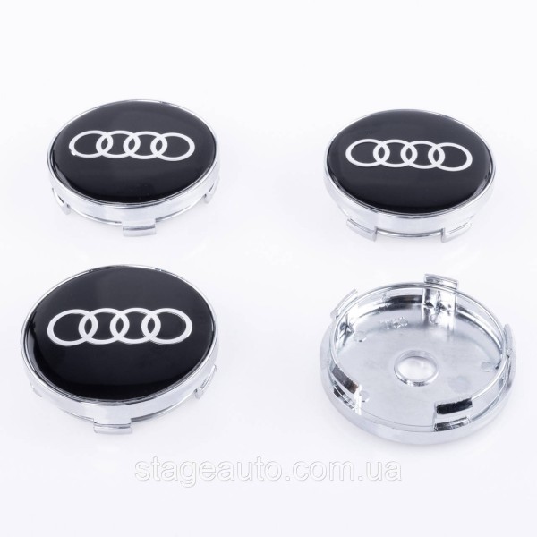 Caps plugs for alloy wheels Audi 60 mm black