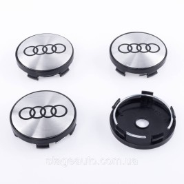 Caps plugs for alloy wheels Audi Audi 60 mm Gray + Black