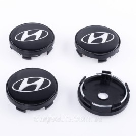 Caps plugs for alloy wheels Hyundai 60 mm Black