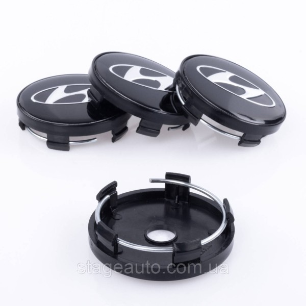 Caps plugs for alloy wheels Hyundai 60 mm Black