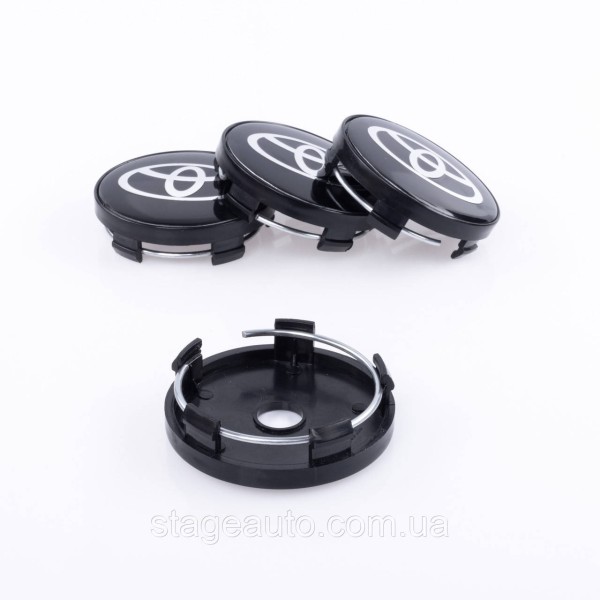 Caps plugs for alloy wheels Toyota Toyota 60 mm Black
