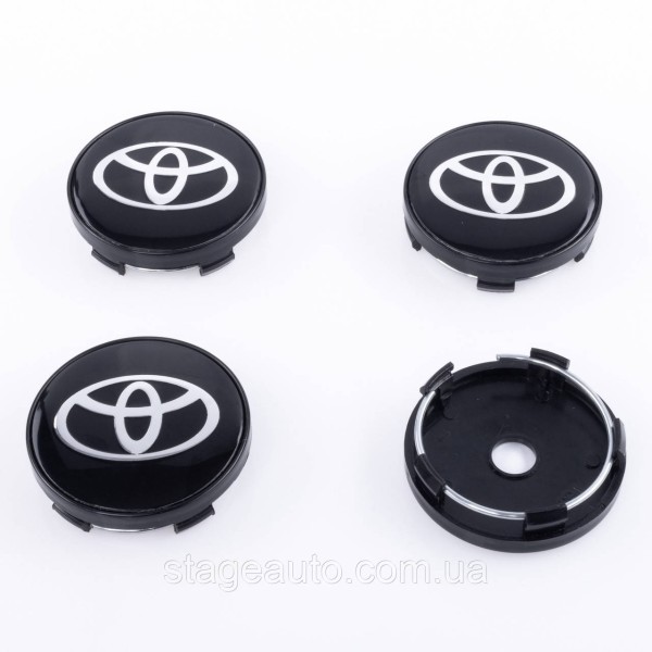 Caps plugs for alloy wheels Toyota Toyota 60 mm Black