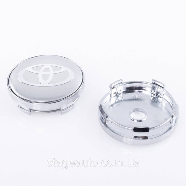 Caps plugs for alloy wheels Toyota Toyota 60 mm Gray Chrome