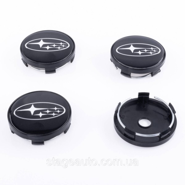 Caps plugs for alloy wheels Subaru Subaru 60 mm Black