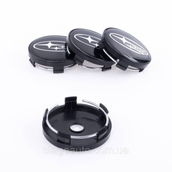 Caps plugs for alloy wheels Subaru Subaru 60 mm Black