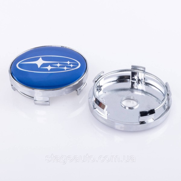 Caps plugs for alloy wheels Subaru Subaru 60 mm Blue