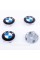 Caps plugs for alloy wheels BMW 60 mm white blue