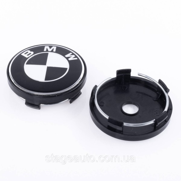 Caps plugs for alloy wheels BMW 60 mm black white