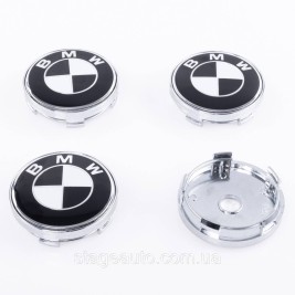 Caps plugs for alloy wheels BMW 60 mm black white